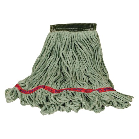 Rubbermaid Commercial 5 in Looped-End Wet Mop, Green, Cotton/Synthetic, PK6, FGC15206GR00 FGC15206GR00